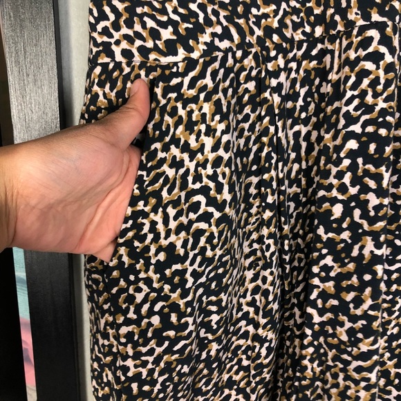Topshop Cold Shoulder Cheetah Print Romper Size 4 - Picture 4 of 5